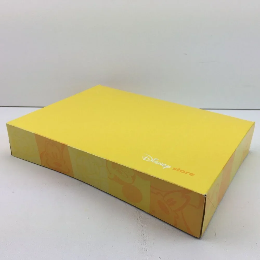 Vintage 90s Disney Store Mickey Pluto Donald Goofy Yellow Shopping Gift Box
